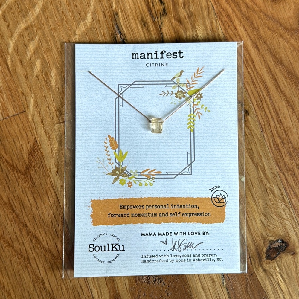 Manifest Citrine Necklace - Gold